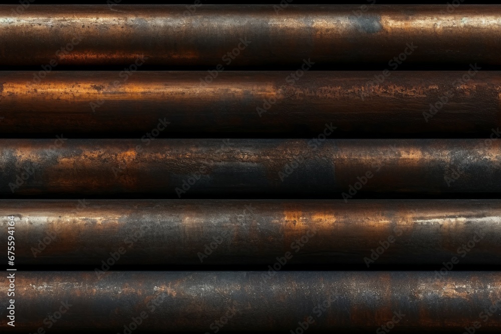 Old pipes in a warehouse. Background with selective focus and copy space Old pipes in a warehouse. Background with selective focus and copy space