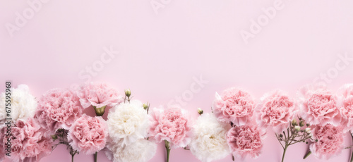 pink and white flowers carnation © iDoPixBox