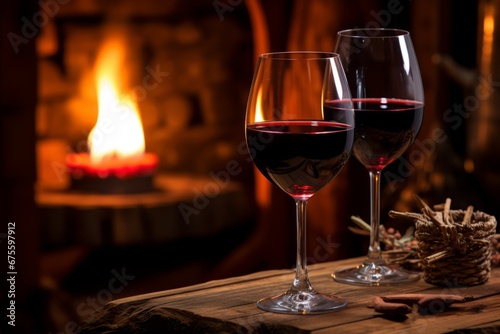 Enjoying a Full-Bodied Glass of Syrah/Shiraz Wine in a Comfortable and Warm Candlelit Setting