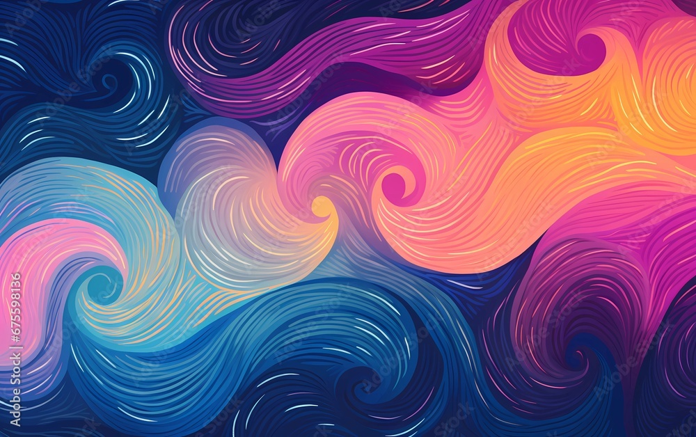 Fototapeta premium Colorful abstract background with swirls