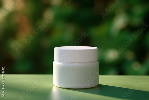 Cream jar. Reduced plastic use