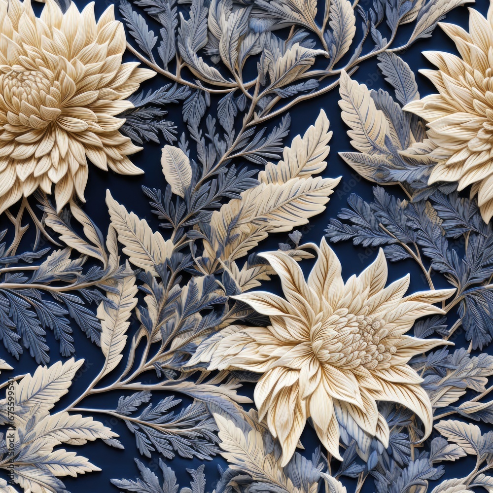 background with flowers seamless pattern