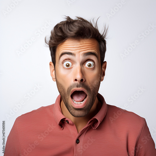 Man with Shocked Expression photo