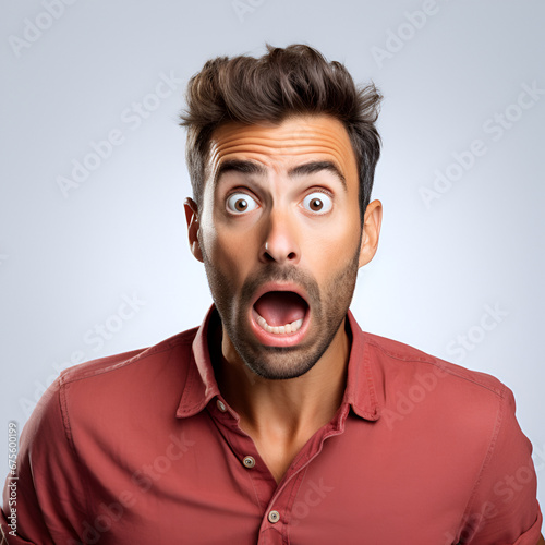 Man with Shocked Expression photo