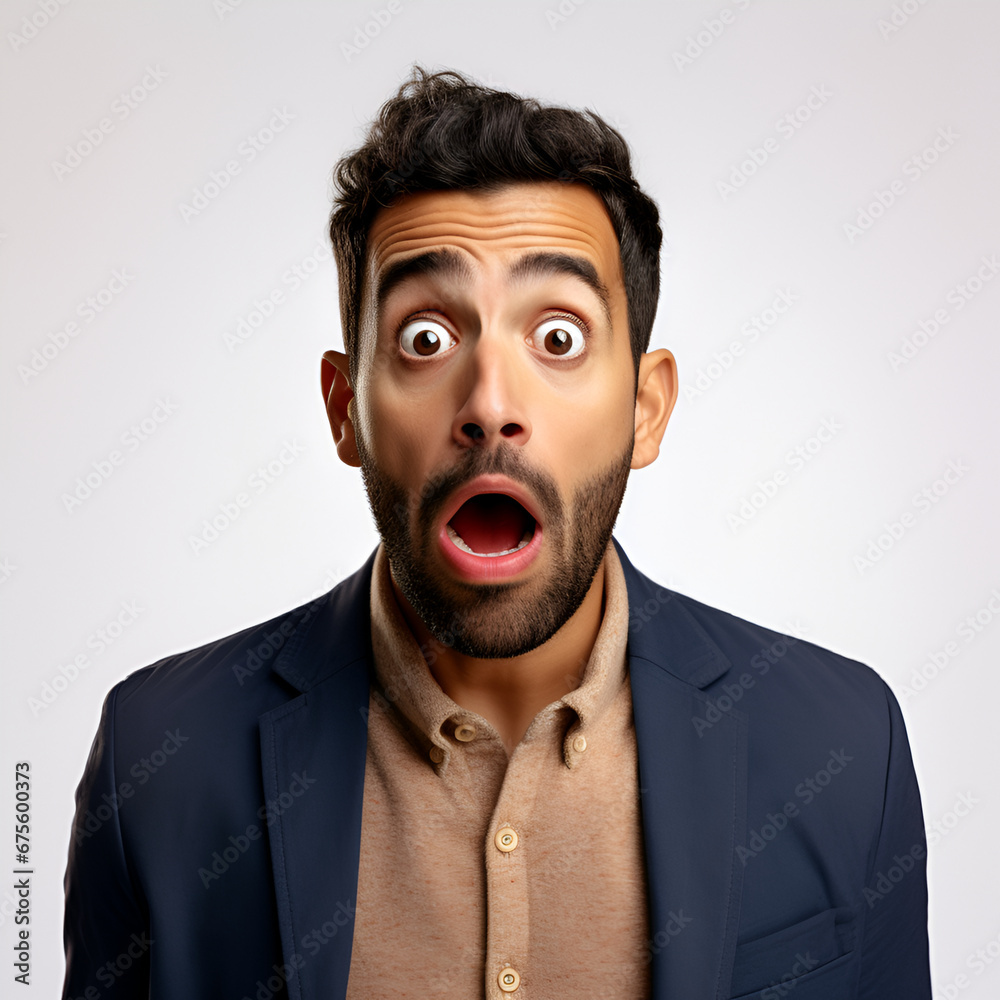 Man with Shocked Expression Man with Shocked Expression