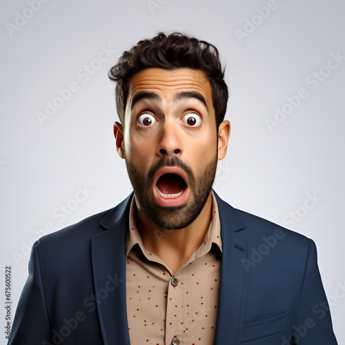 Man with Shocked Expression photo