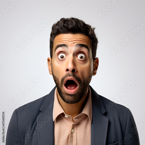 Man with Shocked Expression photo