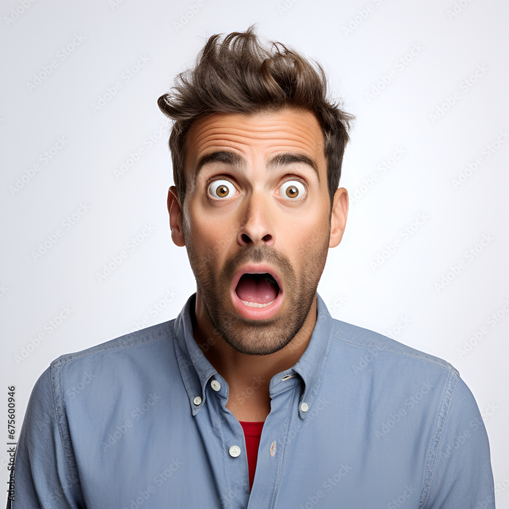 Man with Shocked Expression Man with Shocked Expression