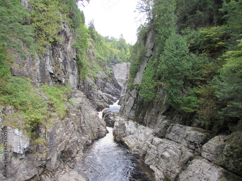 The famous canyon of the Ste-Anne River in the Beaupré region.