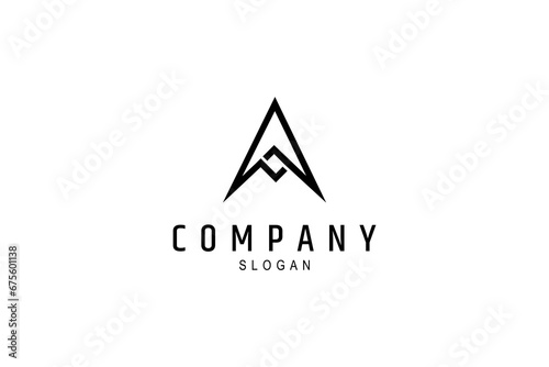 Spear arrow simple logo design