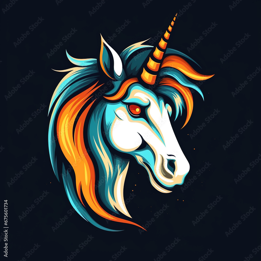 Elegant horse mascot logo for branding