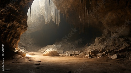The Inside of Beautiful Cave Landscape Photography © Fadil