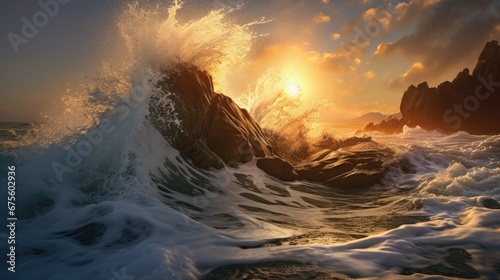 Photography of Ocean Waves Hitting Rocks