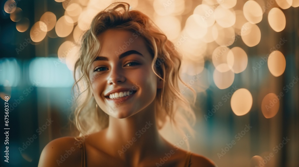 Portrait of a beautiful smiling woman 