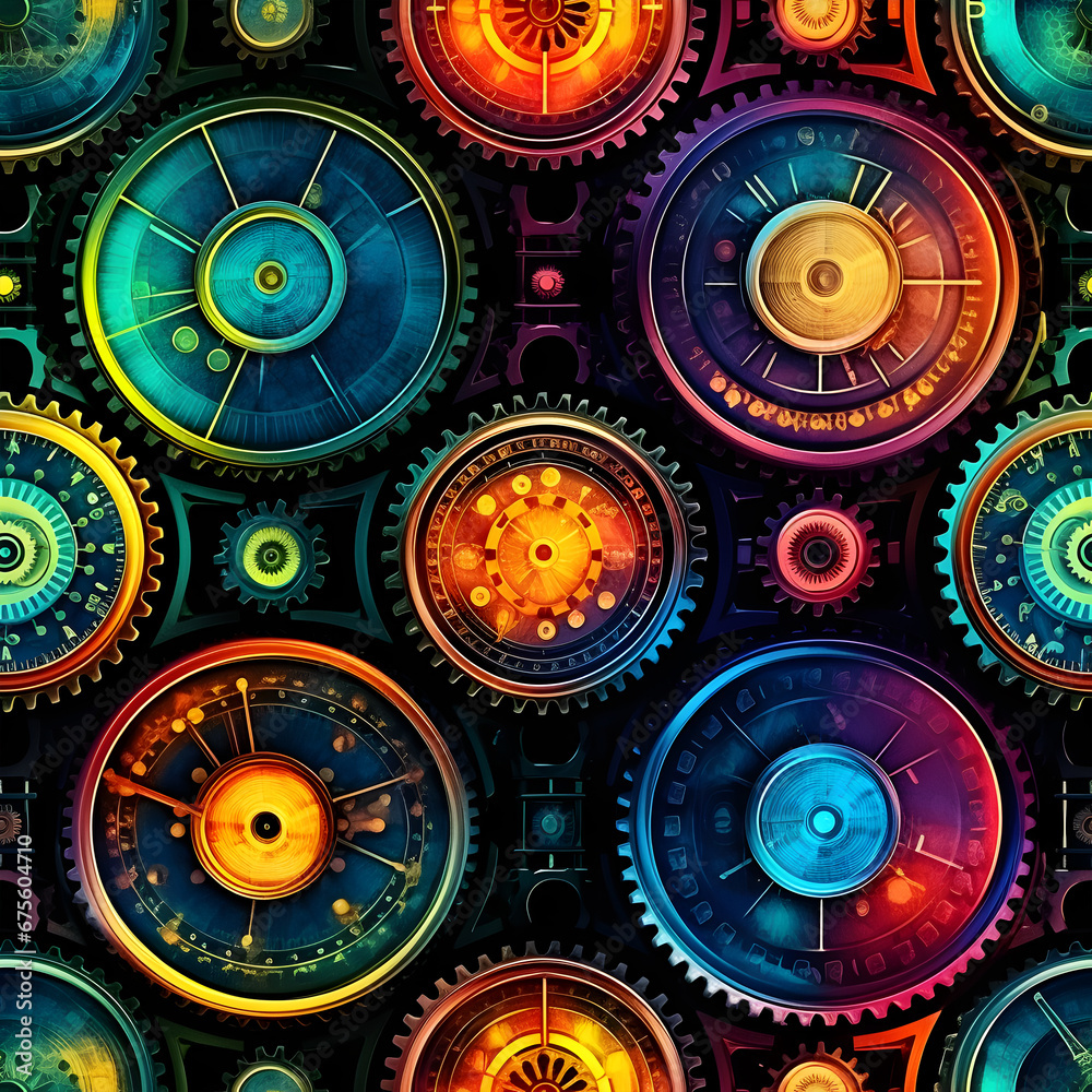 Engine clocks background steam punk texture pattern Engine clocks background steam punk texture pattern