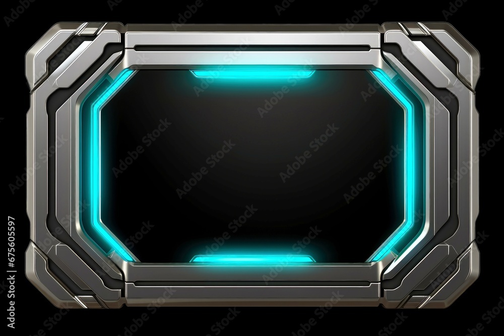 Abstract high tech black border, futuristic technology background Abstract high tech black border, futuristic technology background