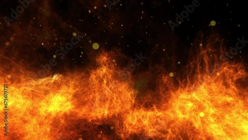 Fire Waves Background photo