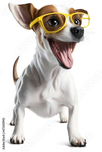 Chihuahua dog wearing sunglasses Looking at something exciting © X-Beautiful-Graphics