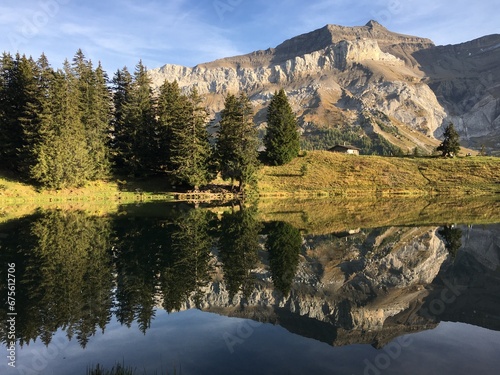 Switzerland, Lake Retaud, Near Les Diablerets photo