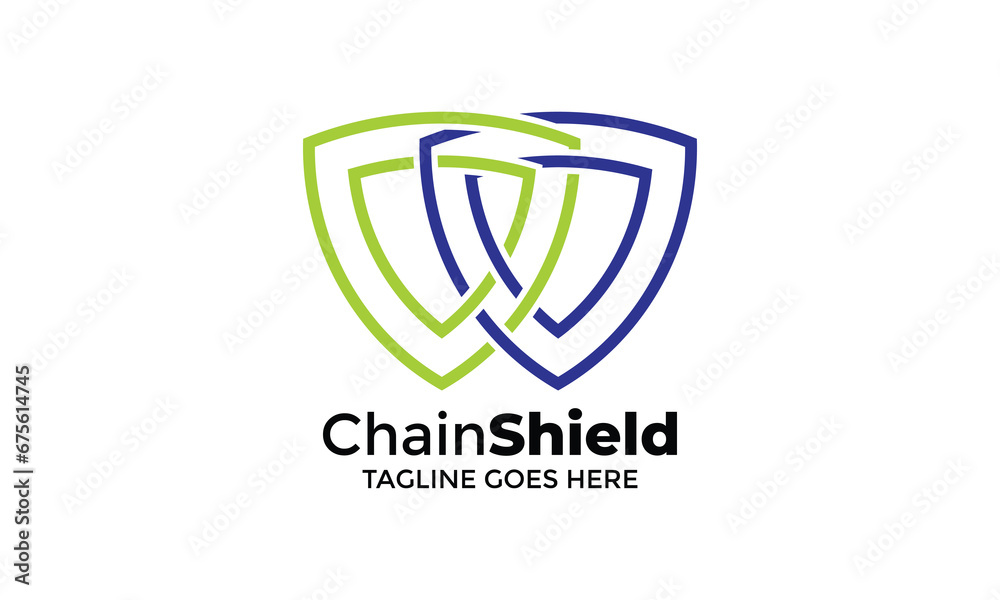 Secure link emblem logo vector shield security safety protection guard service minimalist design Secure link emblem logo vector shield security safety protection guard service minimalist design
