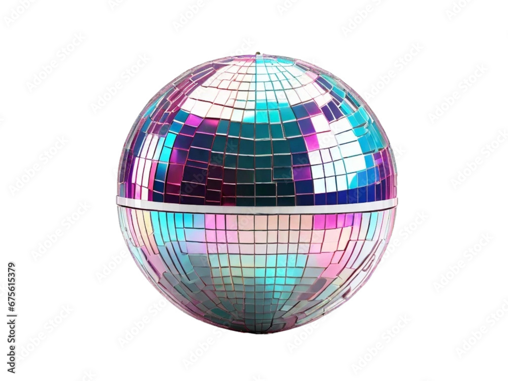 Fototapeta premium 3d holographic disco ball PNG / Transparent