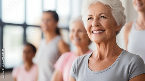 Active Senior Women Exercising in a Group Indoors. Generative ai Free Download Active Senior Women Exercising in a Group Indoors. Generative ai - GFXLoad