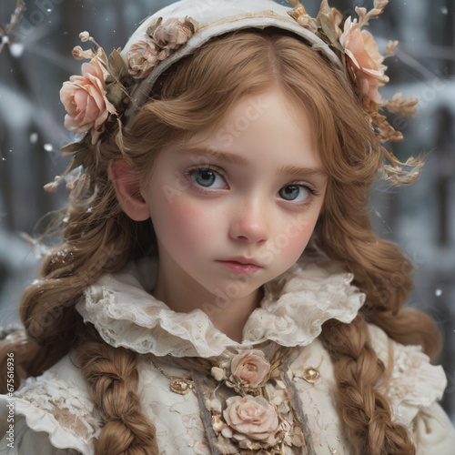 portrait of a cute girl