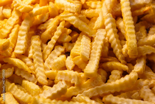 close up homemade french fries background