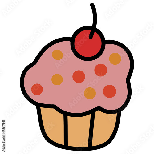 cupcake with cherry
