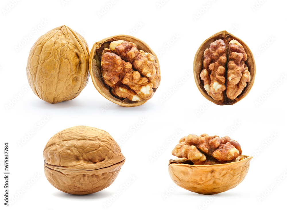 walnuts and nutcracker on white background walnuts and nutcracker on white background
