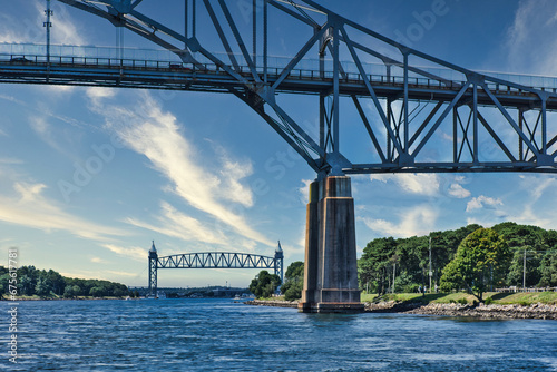 Bourne bridge with railroad bridge in background photo