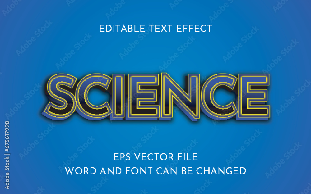 Science editable text effect design Science editable text effect design