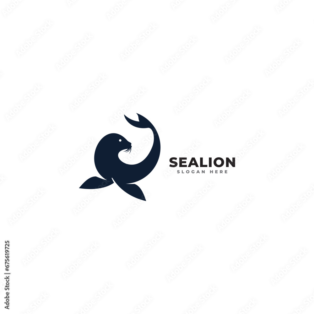 Fototapeta premium Sea lion symbol - vector illustration