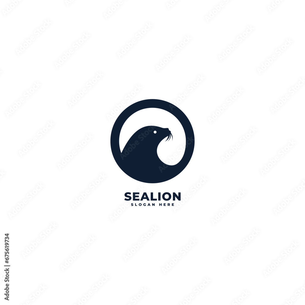 Obraz premium Sea lion symbol - vector illustration
