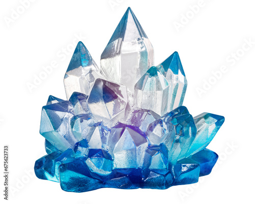青い鉱物の結晶