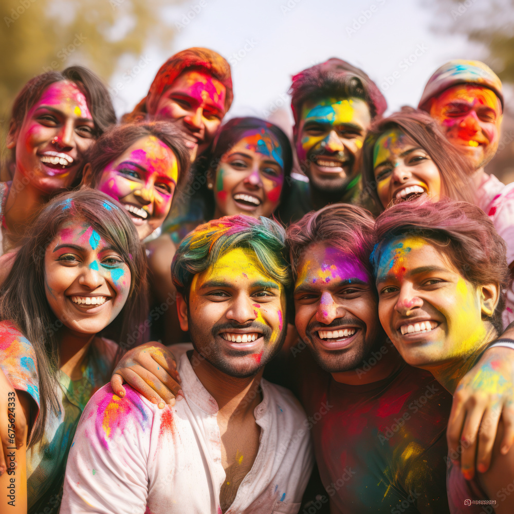 indian holi festival people group. indian holi festival people group.