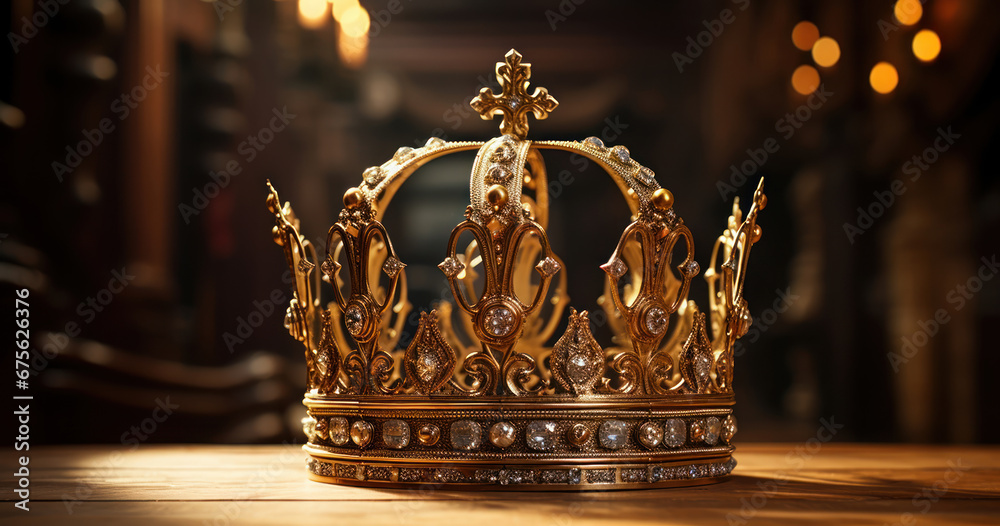 Golden crown shining with majesty
