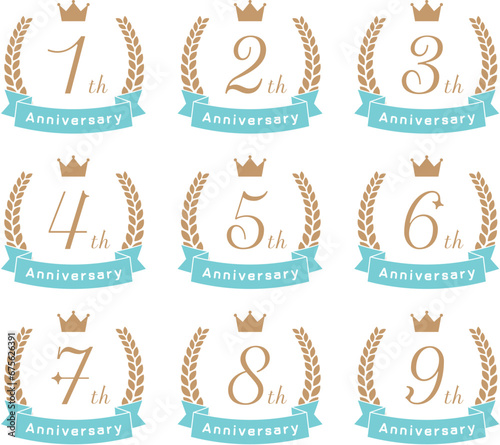 ANNIVERSARYフレームイラストセット