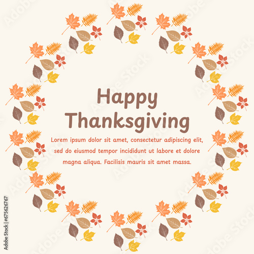 Vector graphic of Thanksgiving concept with flat design background