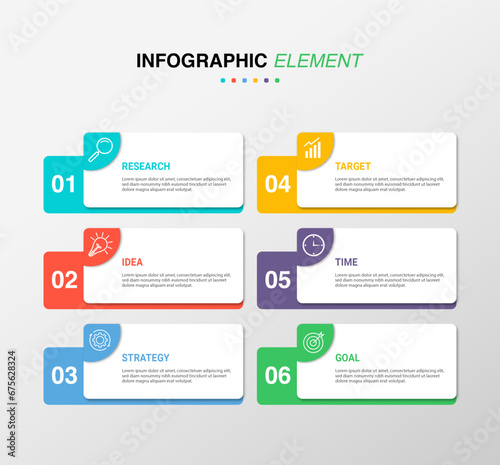 Modern business infographic template with 4 options, Infographics Template.