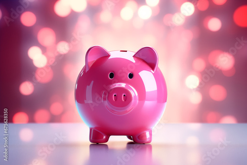 Cofre de porquinho rosa para guardar moedas - Papel de parede photo