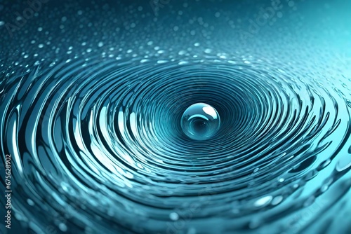 Clear Water drop with circular waves 