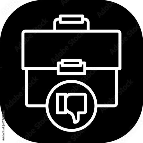 Bad business performance business icon with black filled line outline style. business, bad, man, businessman, work, stress, negative. Vector Illustration