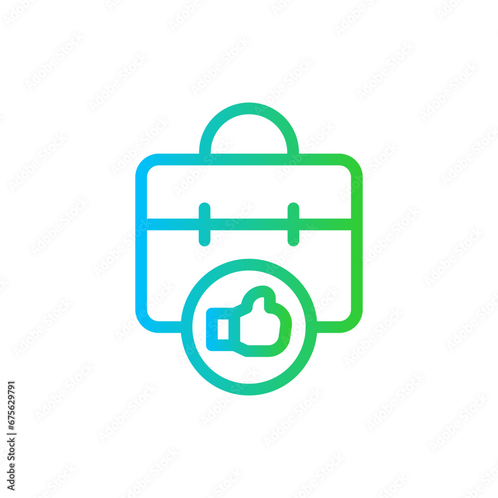 Like business performance business icon with blue and green gradient outline style. like, business, social, sign, media, symbol, communication. Vector Illustration Like business performance business icon with blue and green gradient outline style. like, business, social, sign, media, symbol, communication. Vector Illustration