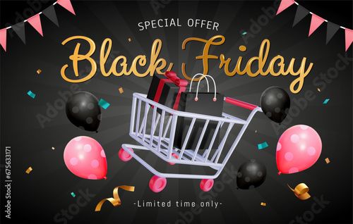 Cute Black Friday promo banner