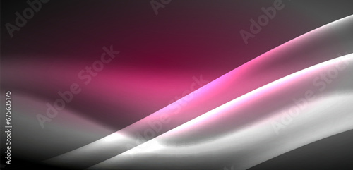 Neon-lit waves surge across background, mesmerizing dance of luminescence and motion. Dynamic backdrop captures essence of energy and modern aesthetics