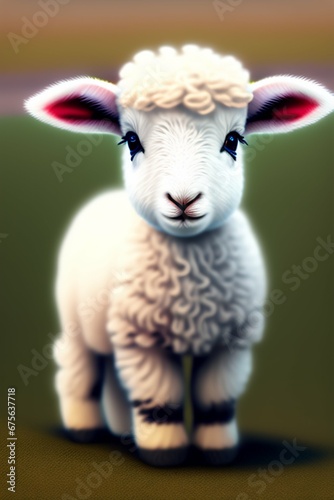 little cute lamb, extra cute, fluffy