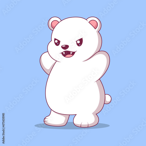 Polar Bear Character Design Illustration