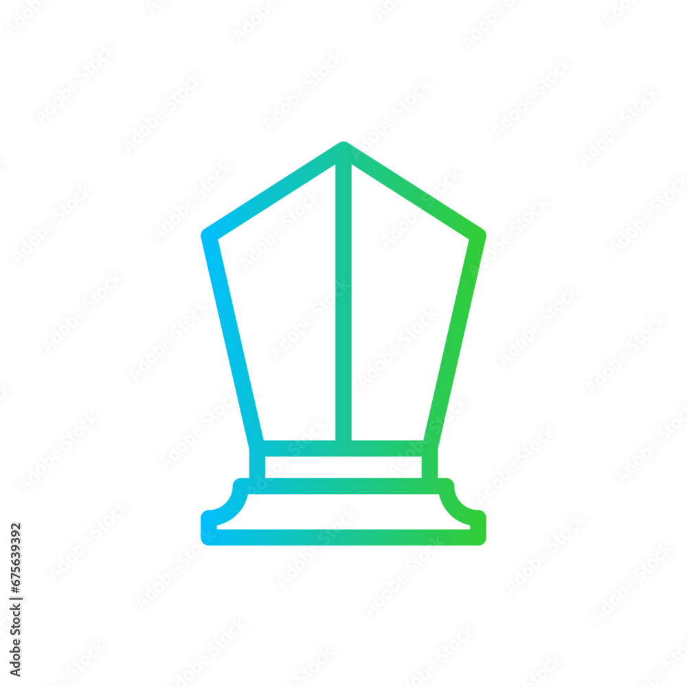 Award job business icon with blue and green gradient outline style. award, golden, winner, luxury, design, banner, celebration. Vector Illustration Award job business icon with blue and green gradient outline style. award, golden, winner, luxury, design, banner, celebration. Vector Illustration