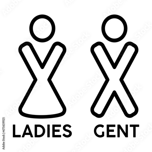 toilet sign icon illustration